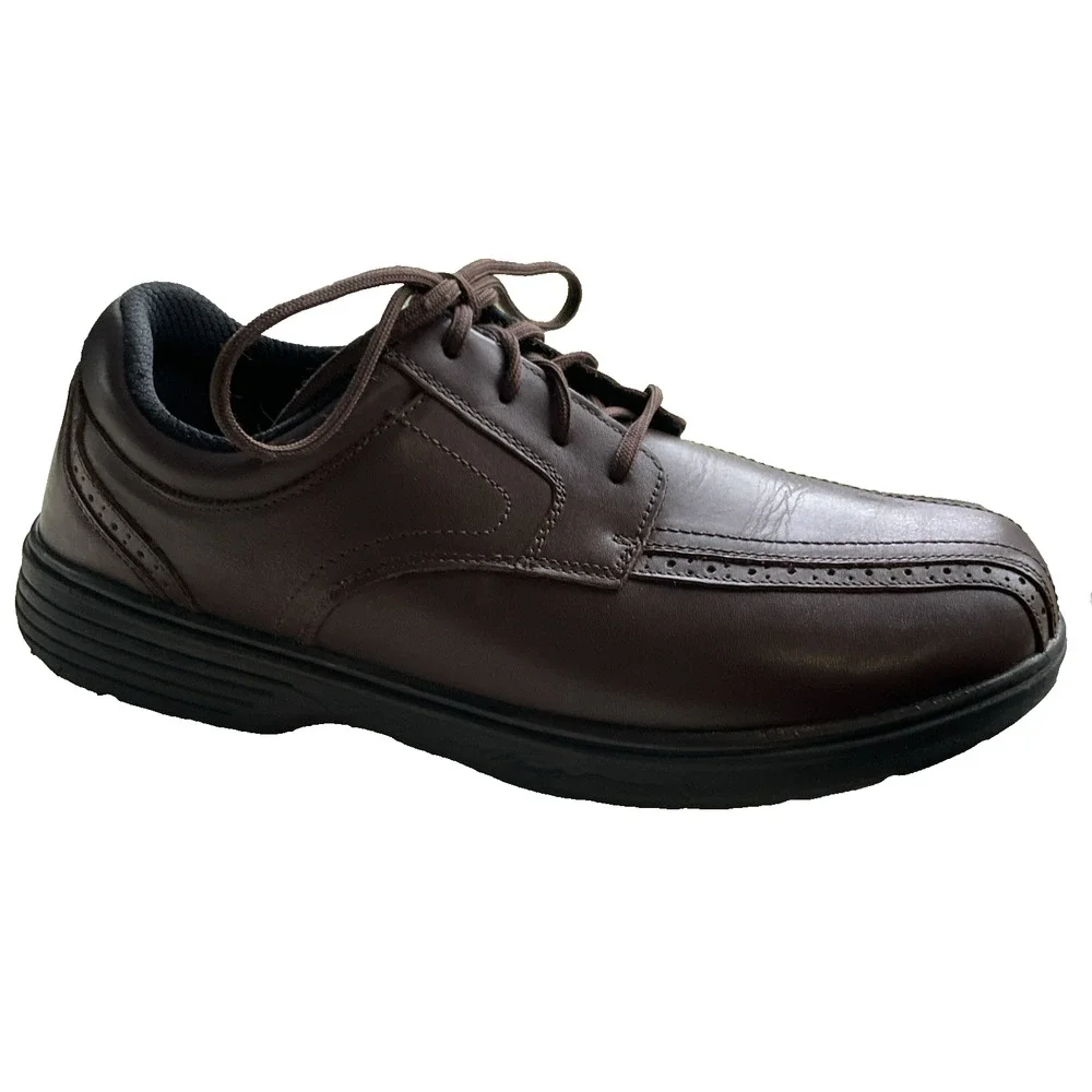 ORTHOFEET #467 Mens‎ size 12 wide Brown Gramercy Leather Shoes Size 12 2E